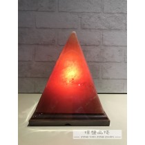  鴿血紅金字塔造型鹽燈